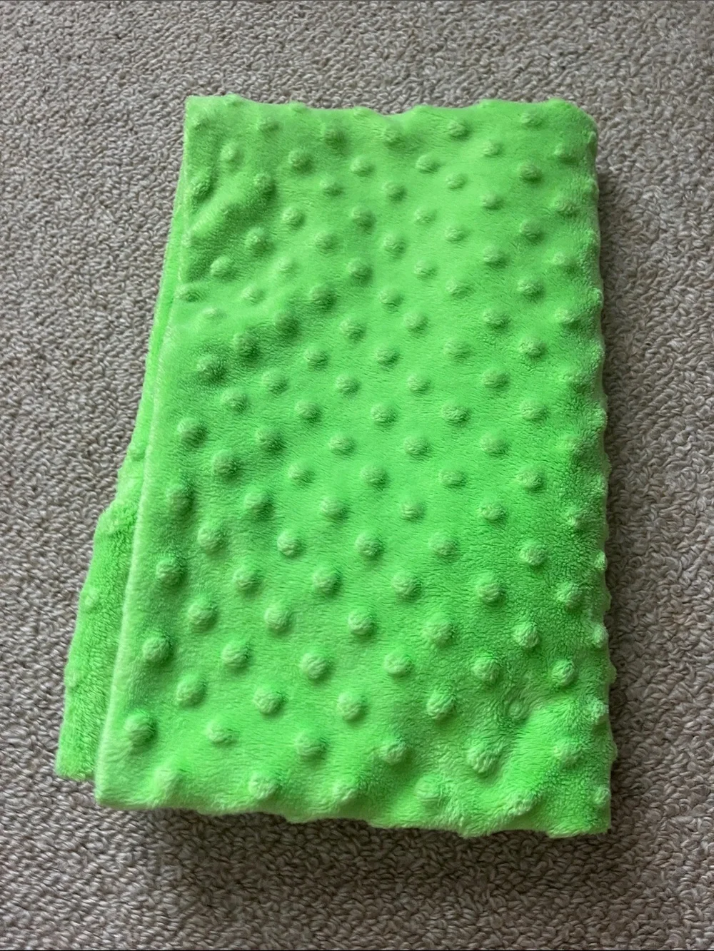 Bright Lime Green Minky Dot Toddler Pillowcase